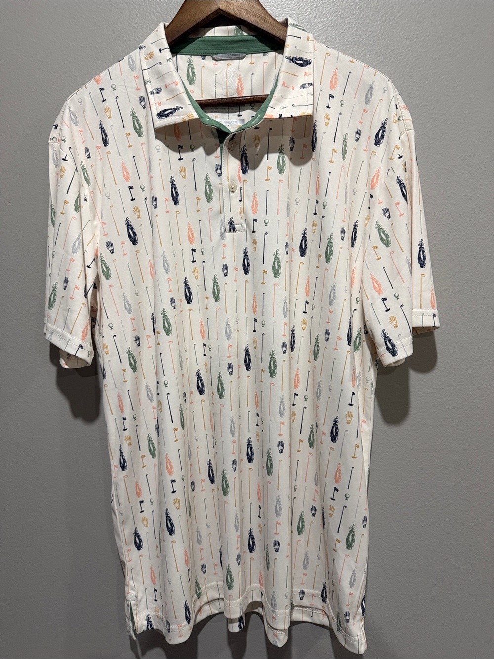 Swannies Co Men’s Polo Golf Club Print size XL